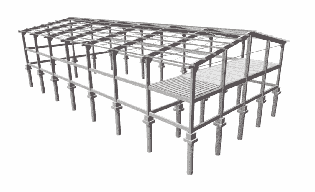Galpão pré fabricado moldado concreto